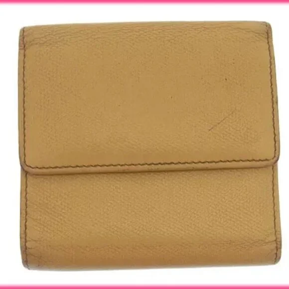 Chanel W Hook Wallet Coco Button Beige ?~ Authentic USED T14235 - Picture 4 of 7
